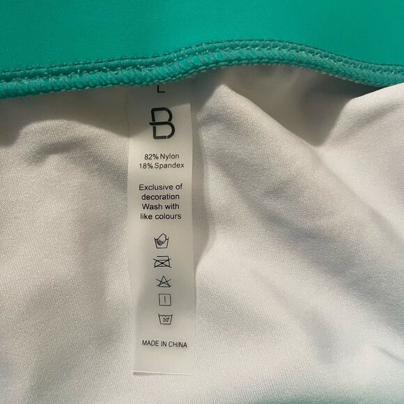 New Blooming Jelly Turquoise High Waist High Cut Leg Cheeky Bottoms Size Large - Picture 5 of 7